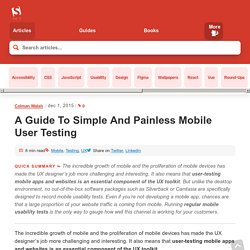 A Guide To Simple And Painless Mobile User Testing