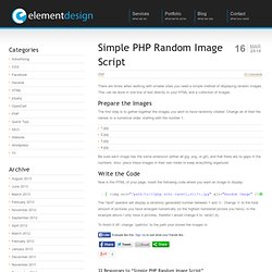 Simple PHP Random Image Script