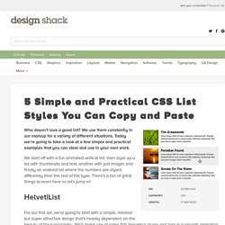 5 Simple and Practical CSS List Styles You Can Copy and Paste