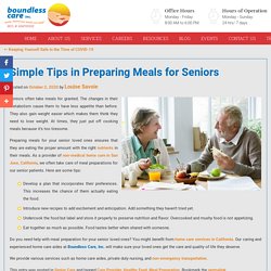 Simple Tips in Preparing Meals for Seniors