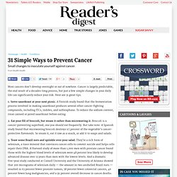 31 Simple Ways to Prevent Cancer