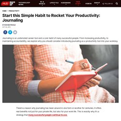 Start this Simple Habit to Rocket Your Productivity: Journaling