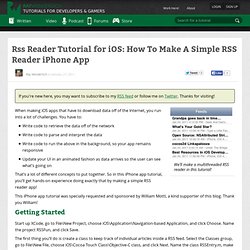How to Make a Simple RSS Reader iPhone App Tutorial