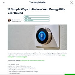 14 Simple Ways to Reduce Your Energy Bills Year Round