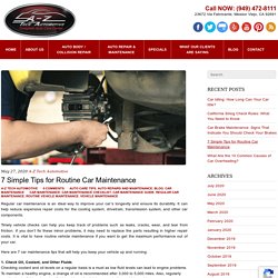 7 Simple Tips for Routine Car Maintenance