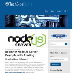 Simple Node JS Server Tutorial with Example - 2016 - Tech Side