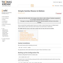 Simple Samba Shares in Debian - Thomas-Krenn-Wiki