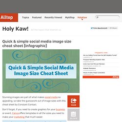 Quick & simple social media image size cheat sheet