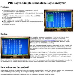 PIC Logix: DIY: Simple standalone logic analyzer for less than $30 !