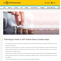 5 Simple Steps to Follow while Investing in SIP