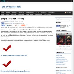 EFL Classroom 2.0 - Teacher Talk!
