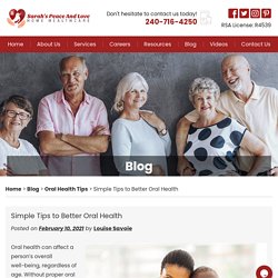 Simple Tips to Better Oral Health