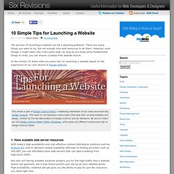10 Simple Tips for Launching a Website