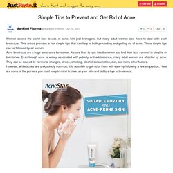 Simple Tips to Prevent and Get Rid of Acne