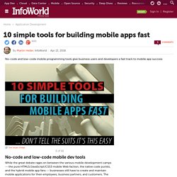 10 simple tools for building mobile apps fast