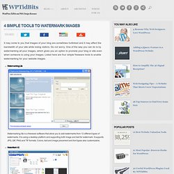 4 Simple Tools To Watermark Images