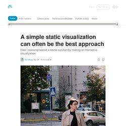 A simple static visualization can often be the best approach