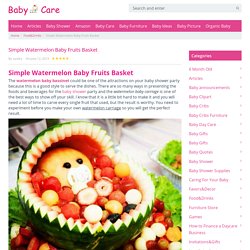 Simple Watermelon Baby Fruits Basket