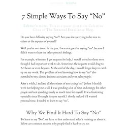 7 Simple Ways To Say “No”