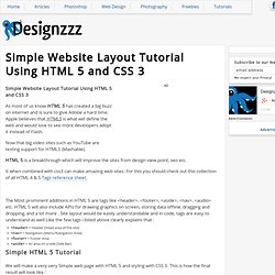 Simple Website Layout Tutorial Using HTML 5 and CSS 3