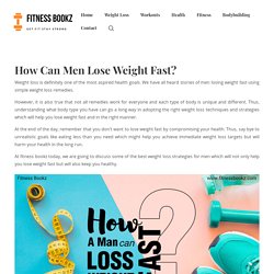 8 Simple Weight Loss Diet Plan For Men - Fitness Bookz