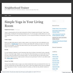 Simple Yoga in Your Living Room