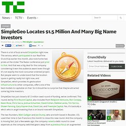 SimpleGeo Locates $1.5 Million And Many Big Name Investors