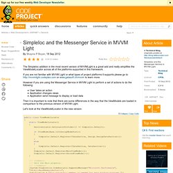SimpleIoc and the Messenger Service in MVVM Light