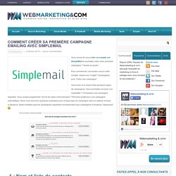 Comment créer sa première campagne emailing avec SimpleMail