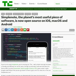 Simplenote, the planet’s most useful piece of software, is now open source on iOS, macOS and Android