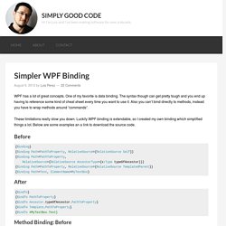 Simpler WPF Binding