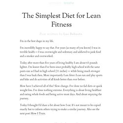 » The Simplest Diet for Lean Fitness