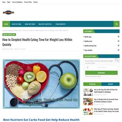 How to Simplest Health Eating Time For Weight Loss Within Quickly