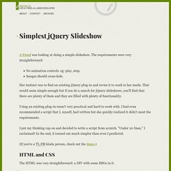 Simplest jQuery Slideshow