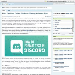 Find The Best Online Platform Offering Valuable Tips