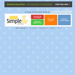 Simpletip - A simple jQuery tooltip plugin