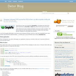 Simplepie, la librairie PHP pour les flux RSS et Atom qui allie simplicité et efficacité