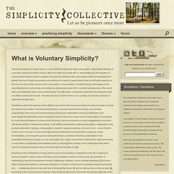 What is Voluntary Simplicity?