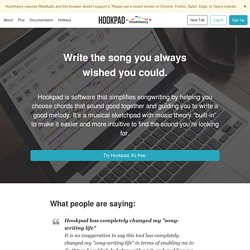 Free software that simplifies songwriting - Hookpad