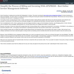 Simplify the Process of Billing and Invoicing With APXPRESS - Best Online Invoice Management Software