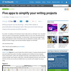 Five apps to simplify your writing projects