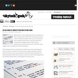 20 CSS Codes to Simplify Your Web Styling Tasks
