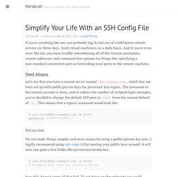 Simplify Your Life With an SSH Config File · Nerderati