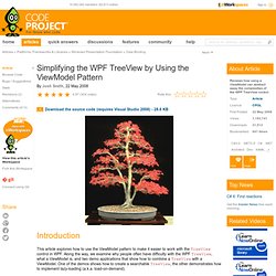 Simplifying the WPF TreeView by Using the ViewModel Pattern