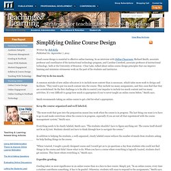 Simplifying Online Course Design