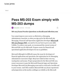Microsoft MS-203 Dumps PDF - MS-203 Real Exam Dumps