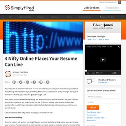 4 Nifty Online Places Your Resume Can Live