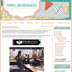 Simply 2nd Resources: Whole Brain Teaching