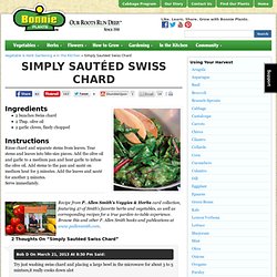 Simply Sautéed Swiss Chard