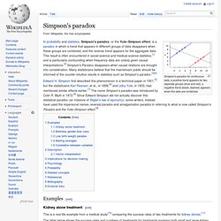 Simpson's paradox